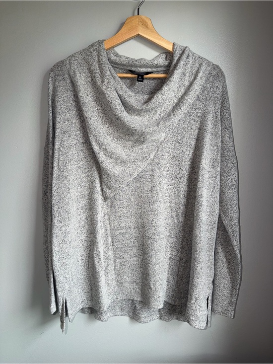 Simply Vera Vera Wang Sweaters - Simply Vera Wang Sweater PL Gray Cowl Neck Soft Knit Petite Large Top